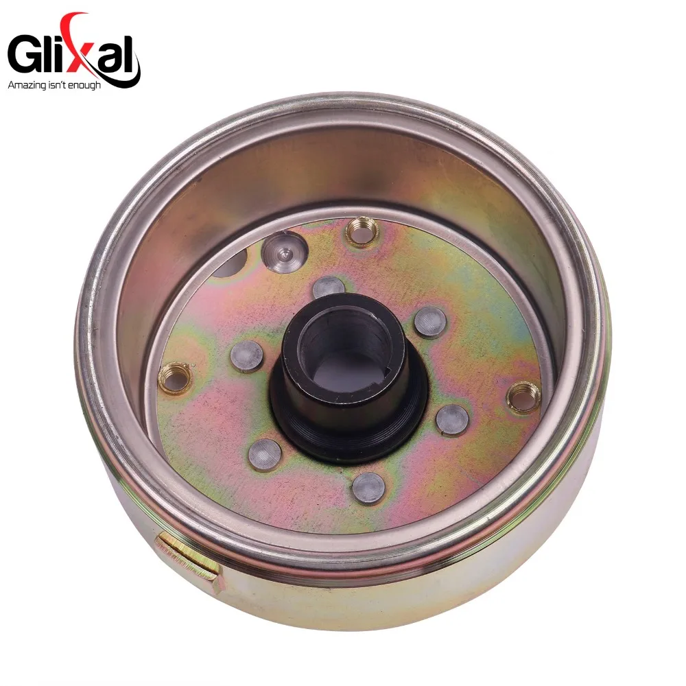 Glixal GY6 125cc 150cc Flywheel Rotor for 8-Coil  Magneto Stator for 152QMI 157QMJ Scooter Moped ATV Quad Go-Kart