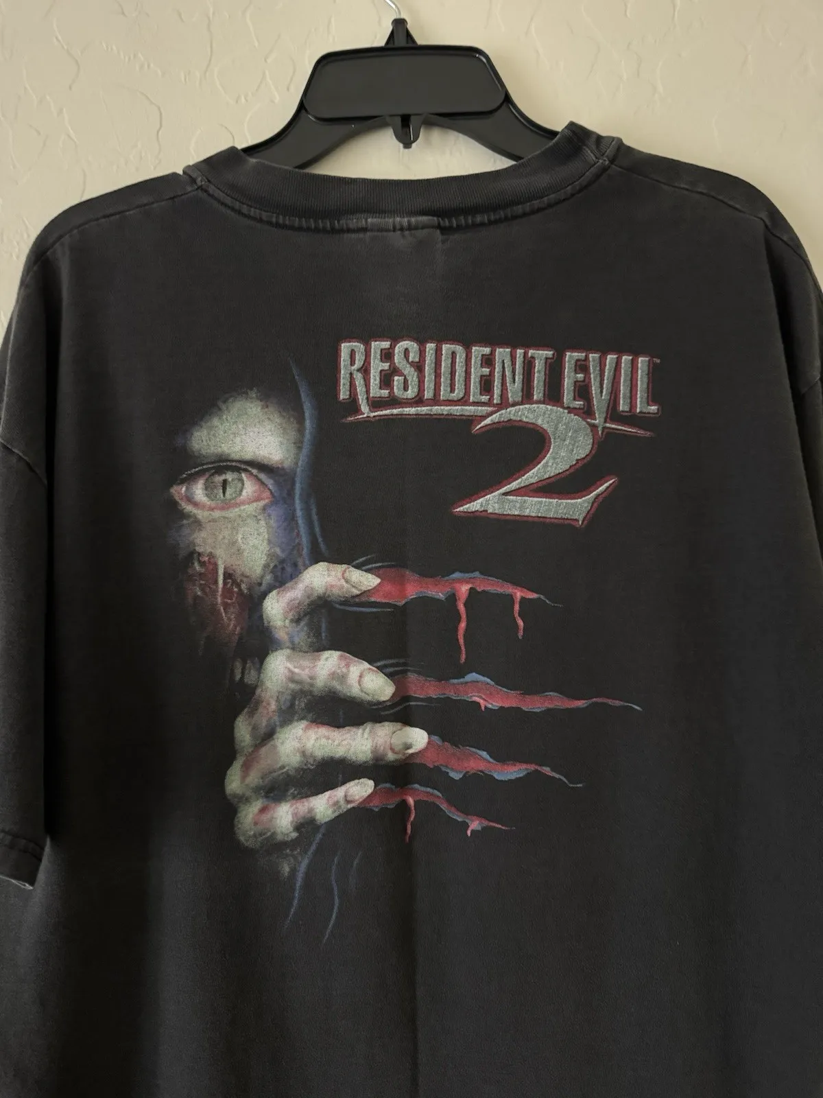 Resident Evil 2 Retro T-shirt 1998 PS1 Game Horror Capcom Hanes Printed Pattern Retro Casual Daily T-shirt