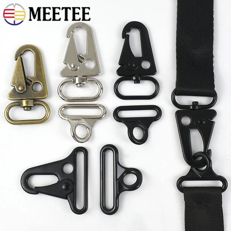 

2/5/10Set Metal Buckles Backpack Strap Swivel Lobster Clasp Spring Snap Buckle Webbing Connection Hook Carabiner Bag Accessories