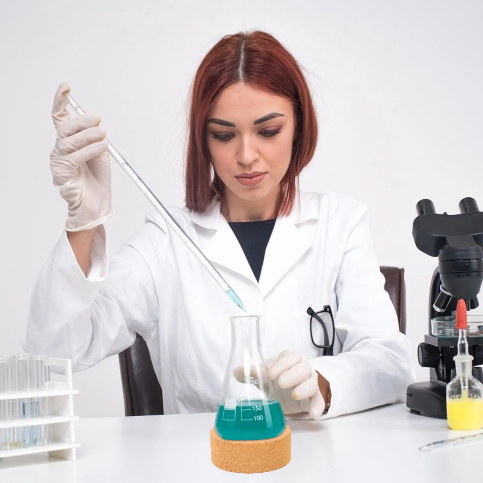 

2Pcs Laboratory Flask Pad Cork Stands Round Bottom Flask Base Support Holder Corrosion Resistant Acid Alkali Proof