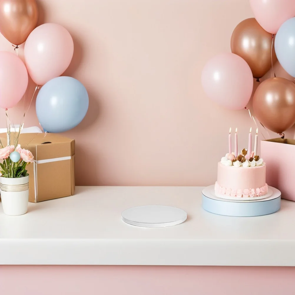 

10Pcs Corrugated Cake Boards Round Paper Bases 5.89 Inch Strong Support for Mini Cakes Desserts Elegant Display Tray for Party