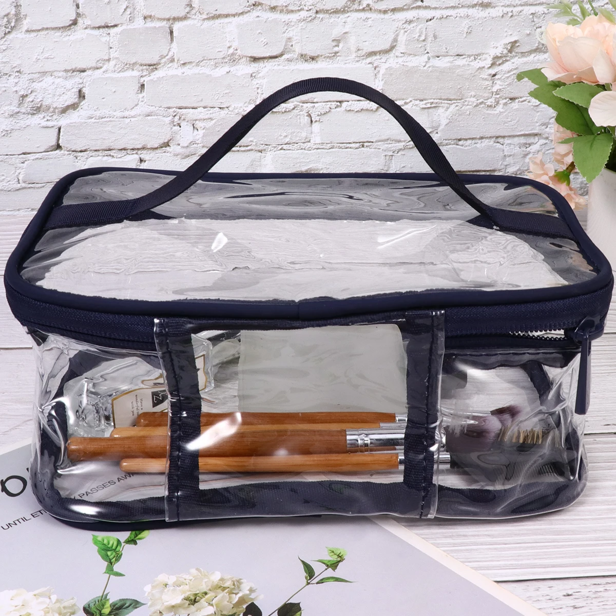 

Pvc Bag Transparent Wash Makeup Bulk Travel Waterproof Cloth Storage Jelly