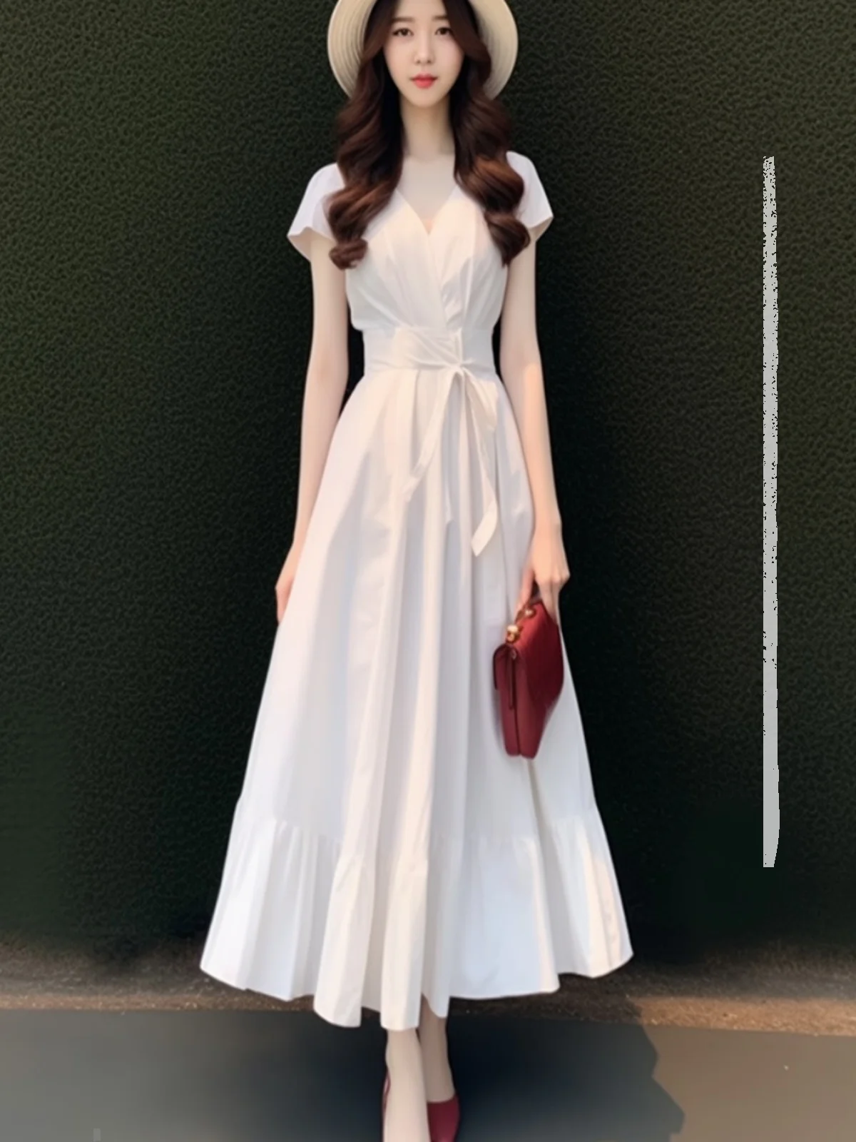 robe-d'ete-xingqianfei-pour-femme-design-simple-legere-luxueuse-cintree-amincissante-sensation-haut-de-gamme