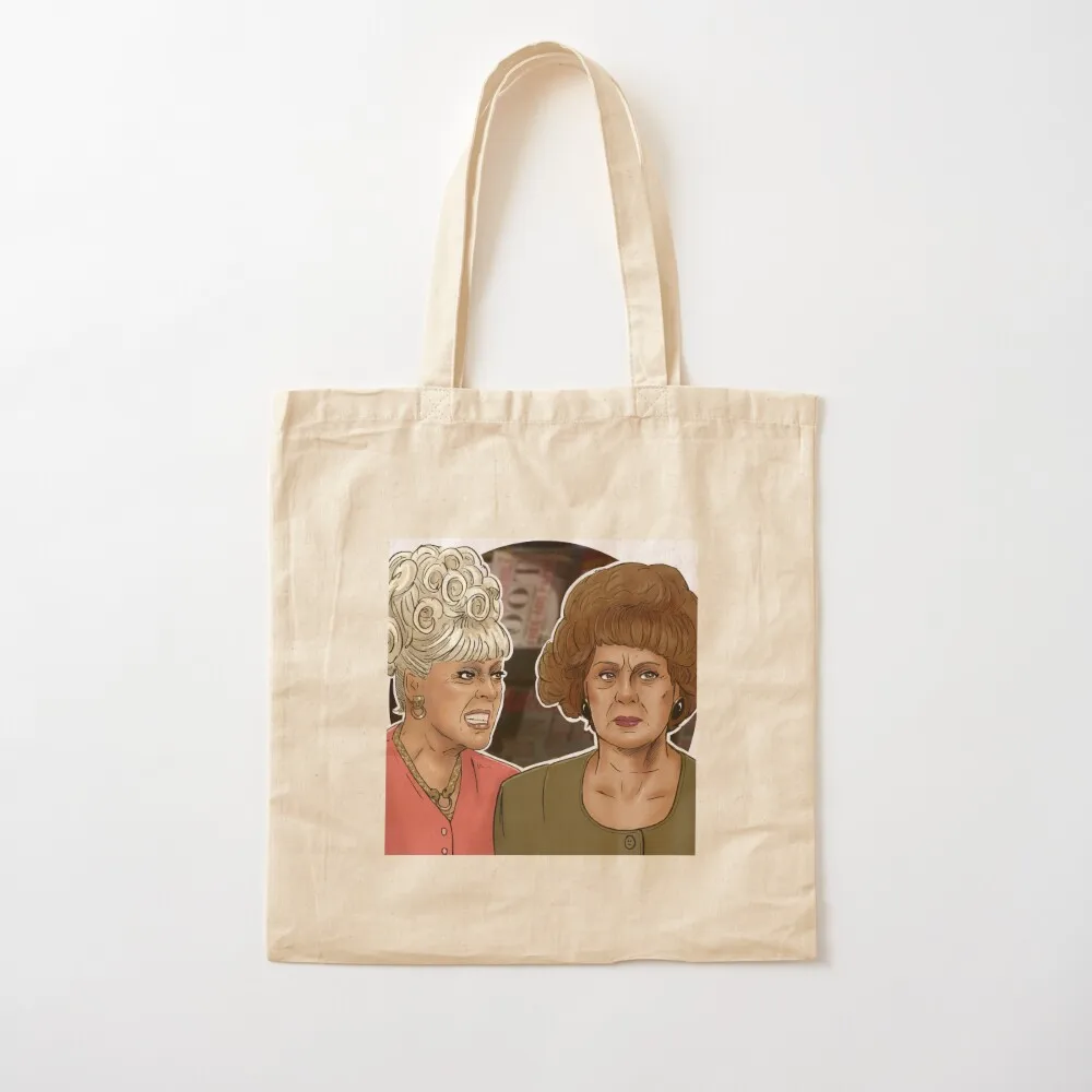 Celebrating the gay icons - Bet and Rita fight from Coronation Street Tote Bag