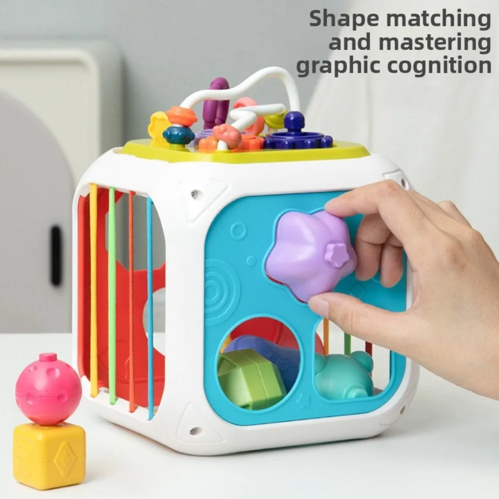 Baby Activity Center Musical Knocking Piano Stacking Toy for Infants 0 1 Year Old Educational Grasping Cognitive Development Toy
