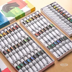 Juego de pinturas acrílicas profesionales, 12ML, 12/18/24/36 colores, para dibujar en la pared, pigmento para manualidades, suministros de arte