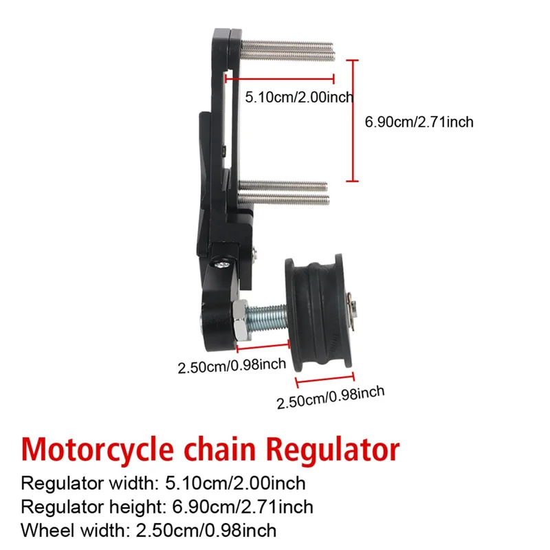 

Chain Adjuster Universal, Anti Slip Device Wide Chain, Motorcycle Tensioning Wheel Automatic Adjustment