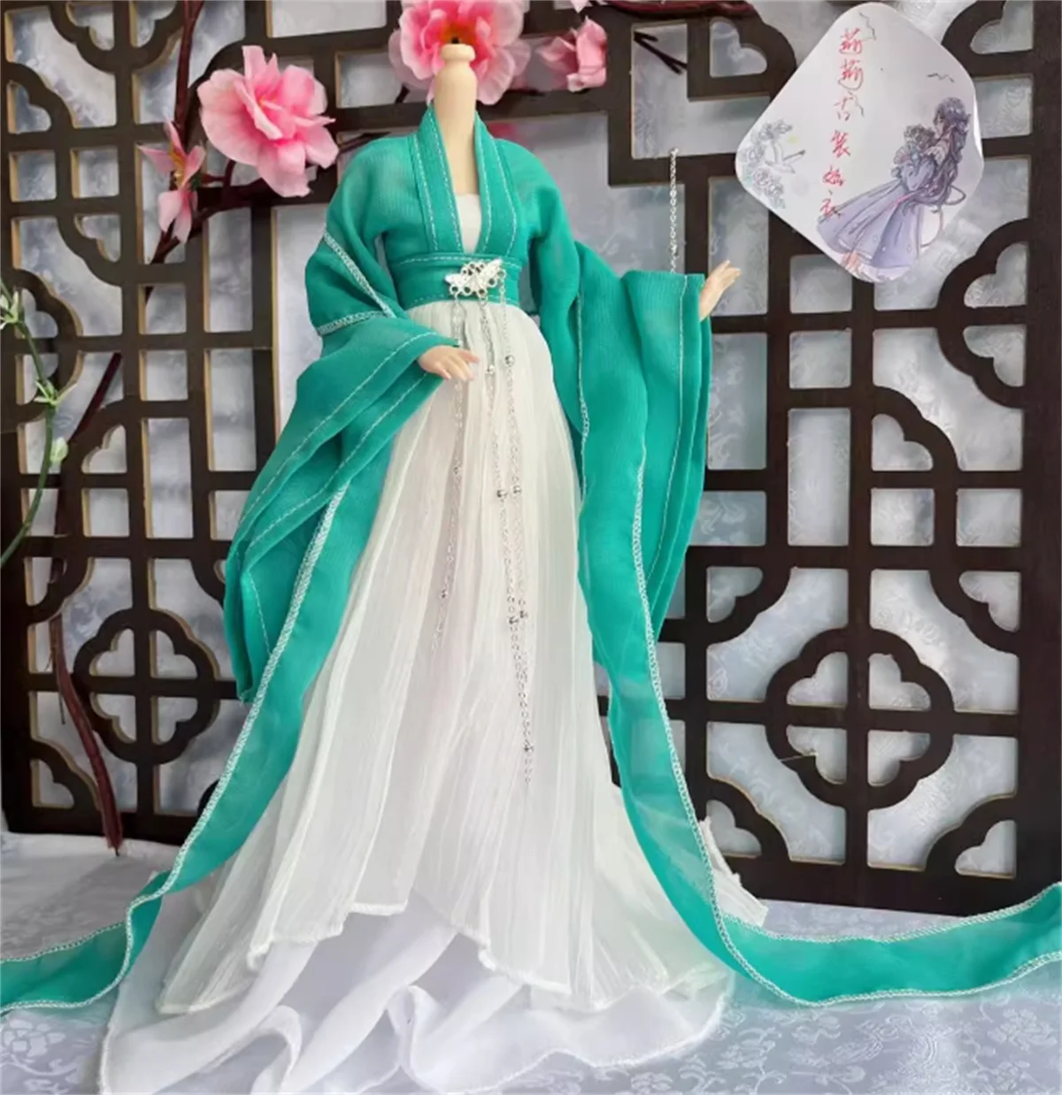 

Классическое платье, древний масштаб 1/6, женский китайский костюм ханьфу, модель одежды, Fit12 дюймов, фигурка солдата, игрушки