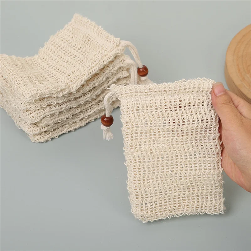 AB42-Zeepzakken, opbergzakken voor exfoliërende zeep, zeepverpakking Meshzakken voor bad en douche.