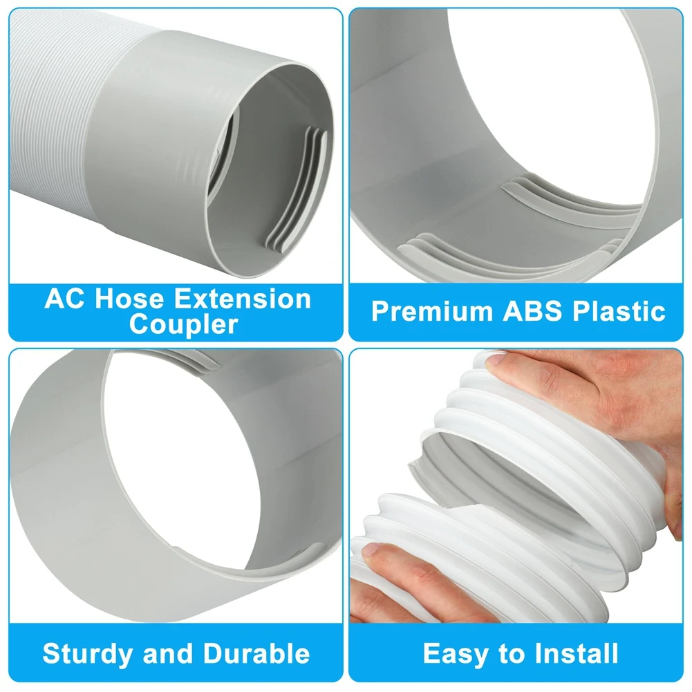 

ABUL-5.9 Inch Portable AC Exhaust Hose Coupler Exhaust Hose For Portable Air Conditioner Portable Ac Hose Extension