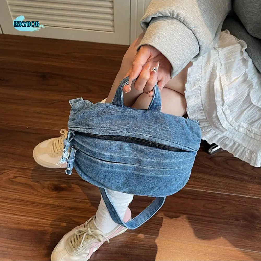 

Trend Handbag Retro Denim Bag Underarm Bag Y2K Spicy Girl Shoulder Bag Crossbody Bag Armpit Bag Washed Jean Bag Streetwear