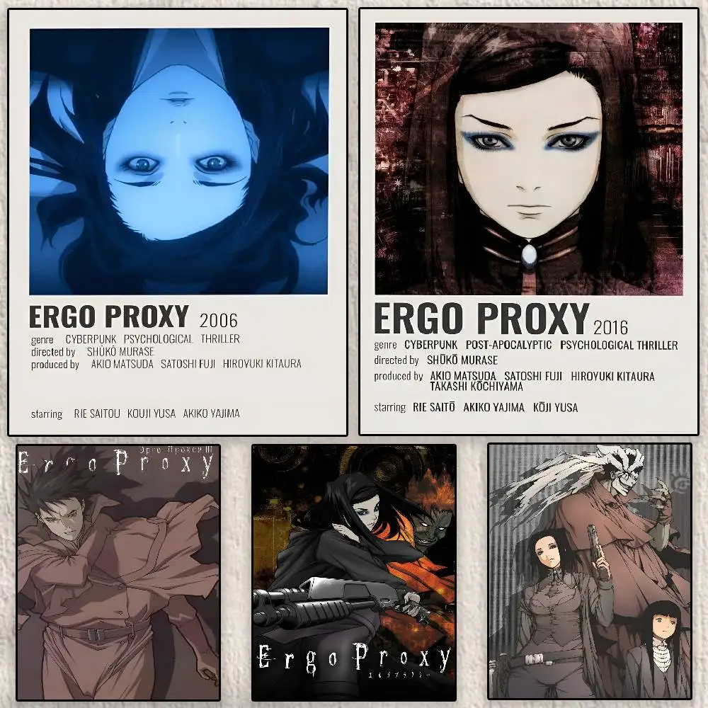

Hot Anime E-Ergo P-Proxy Poster Modern Waterproof HD Wall Art Decal Self-Adhesive Aesthetic Decor for Home Living Room Bedroom B