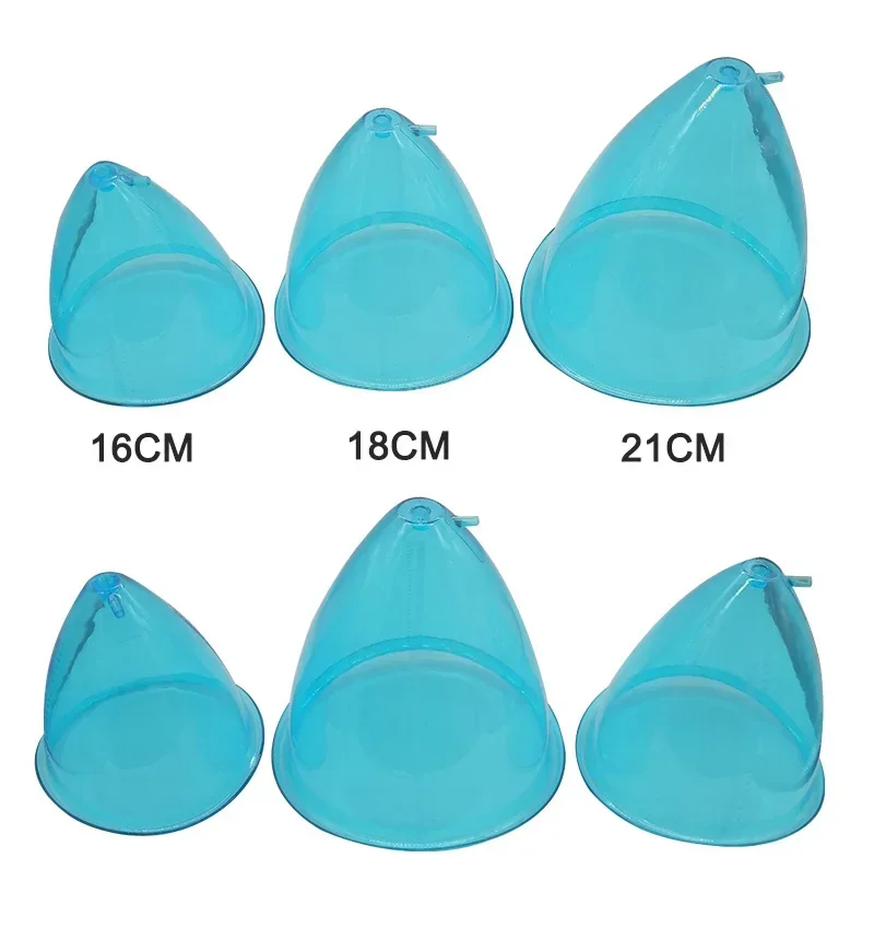 유방 확대 진공 치료 기계 BBL 21cm 컵으로 확대 및 엉덩이 리프팅 컵 3쌍 및 펌프 3개 부항