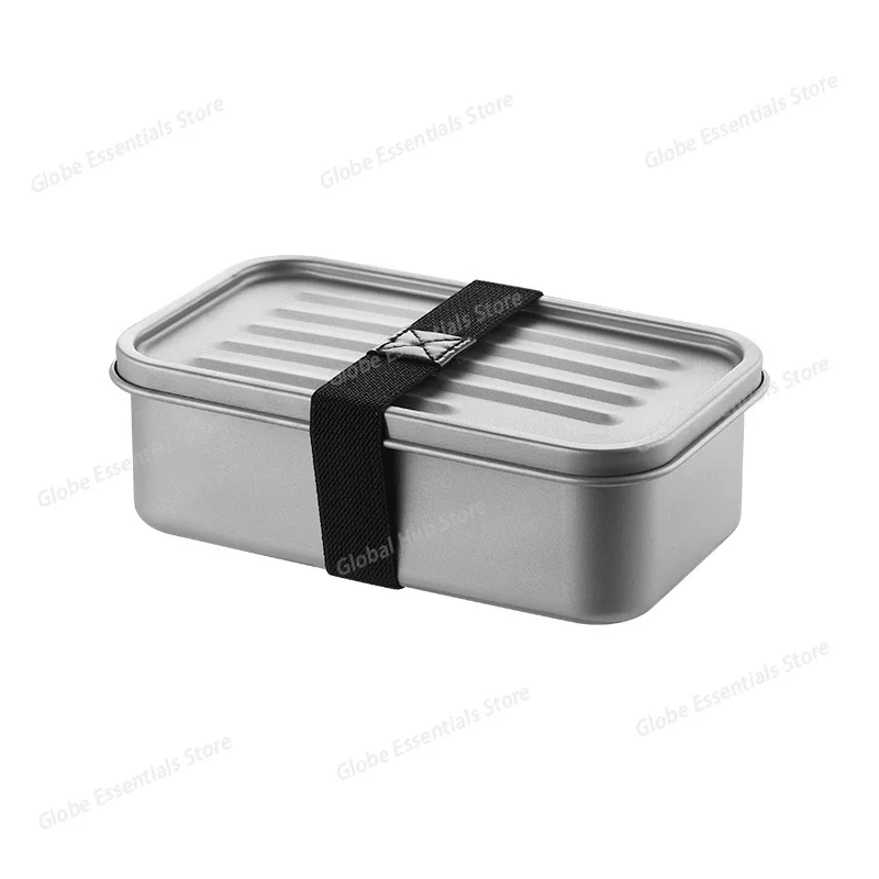 Pure Titanium Bento Box Deepened Enlarged Container for Student, Outdoor Picnic and Household Fresh-keeping