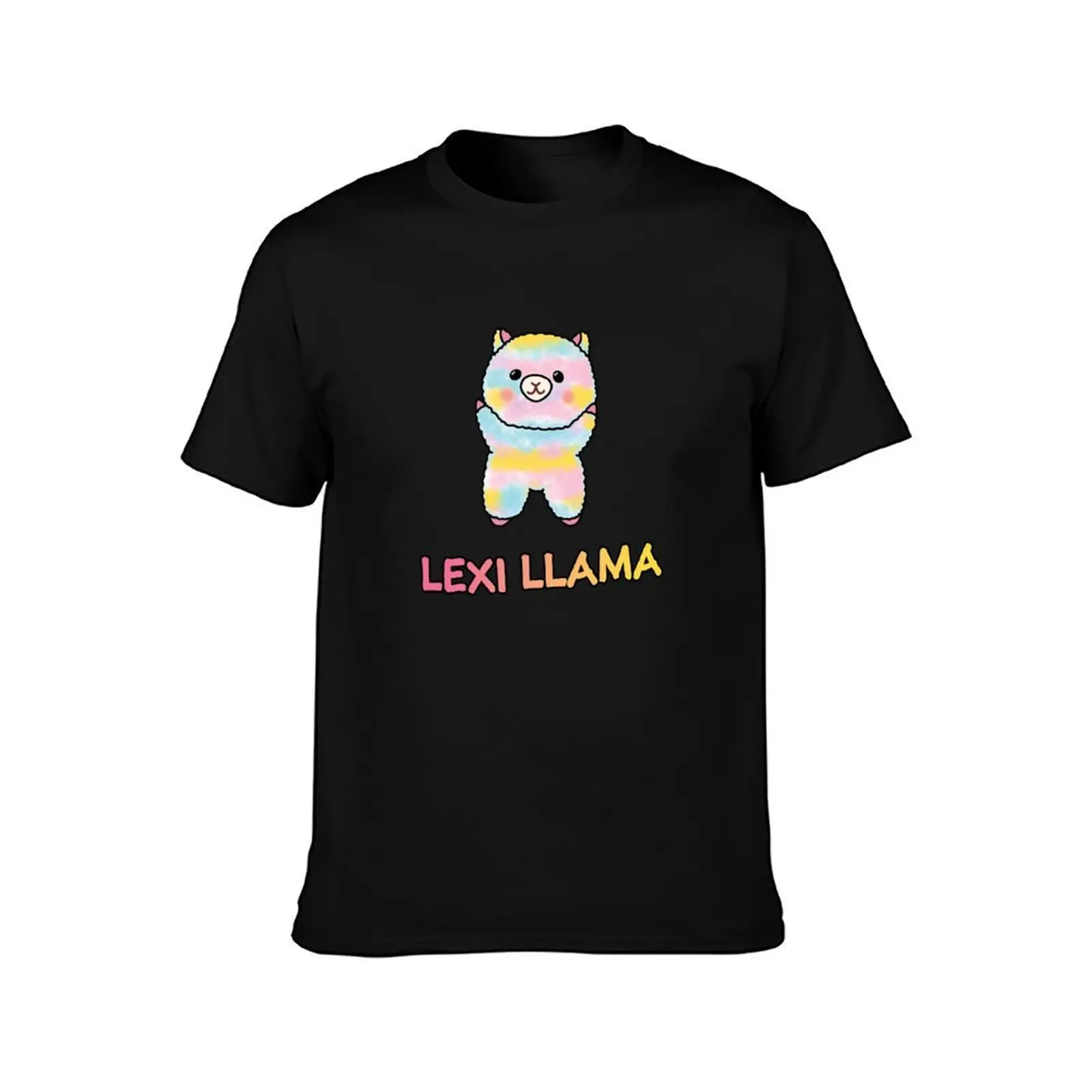 Lexi Llama Hensler T-Shirt, Summer Casual Cotton Tee, Oversized Streetwear Tops, Vintage Graphic Print, Loose Fit Short Sleeve