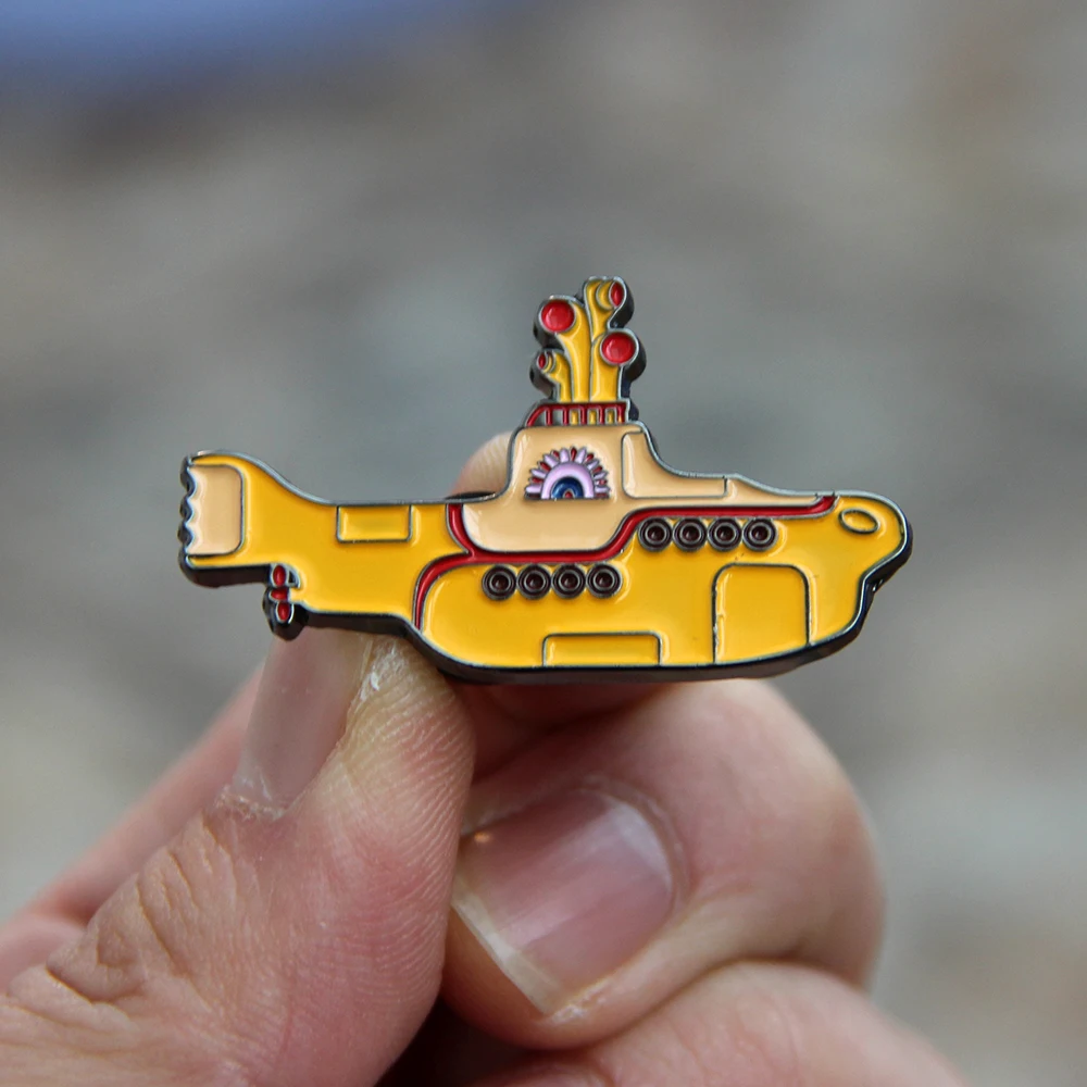 Enamel Pins Fashion Jewelry The Be0tles Rock Band Yellow Submarine Brooch Lapel pins Backpack Badge Jewelry gift