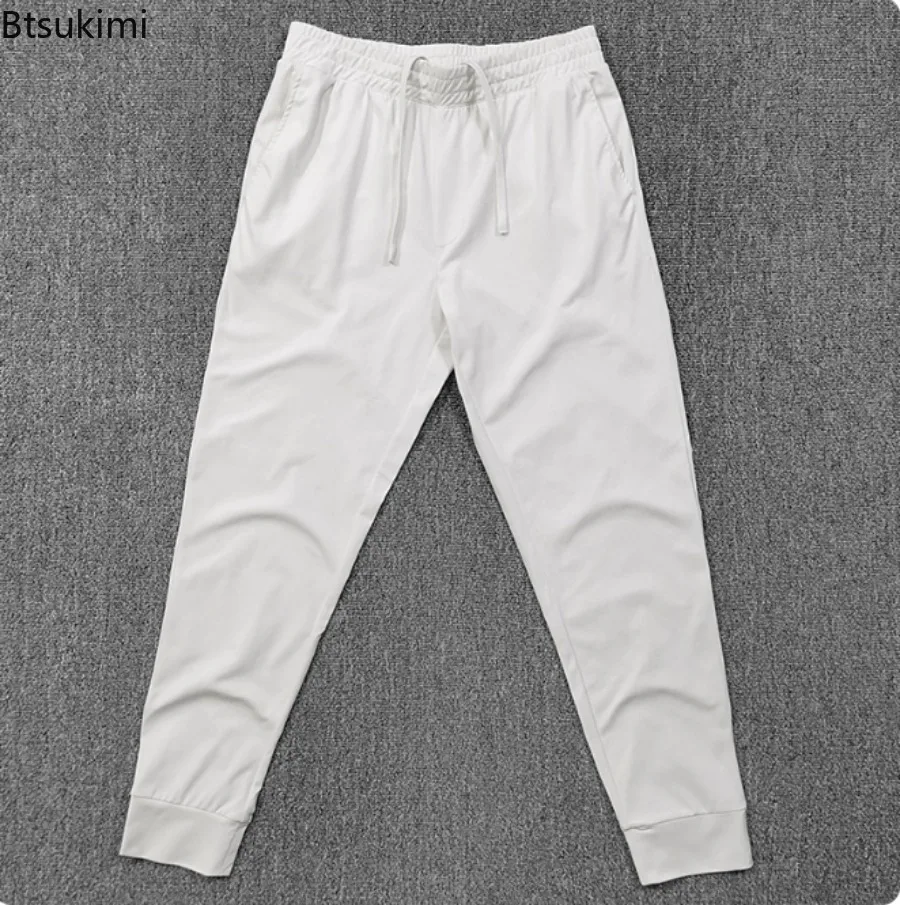 2025 Summer Men's Quick Drying Pants High Elasticity Comfortable Breathable Casual Trousers Outdoor Sports Straight Leg Tights