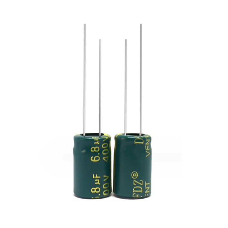 Capacitor eletrolítico de alumínio ESR baixo, 400V, 6.8UF, 8x12mm, 400V, 6.8UF, 400V, 10Pcs