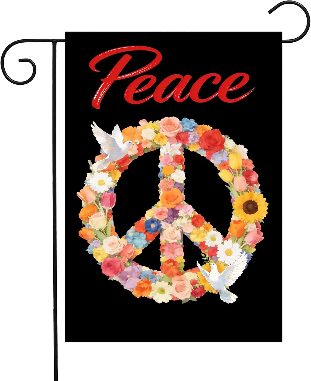 Love Peace Bird Flower Garden Yard Flag 12