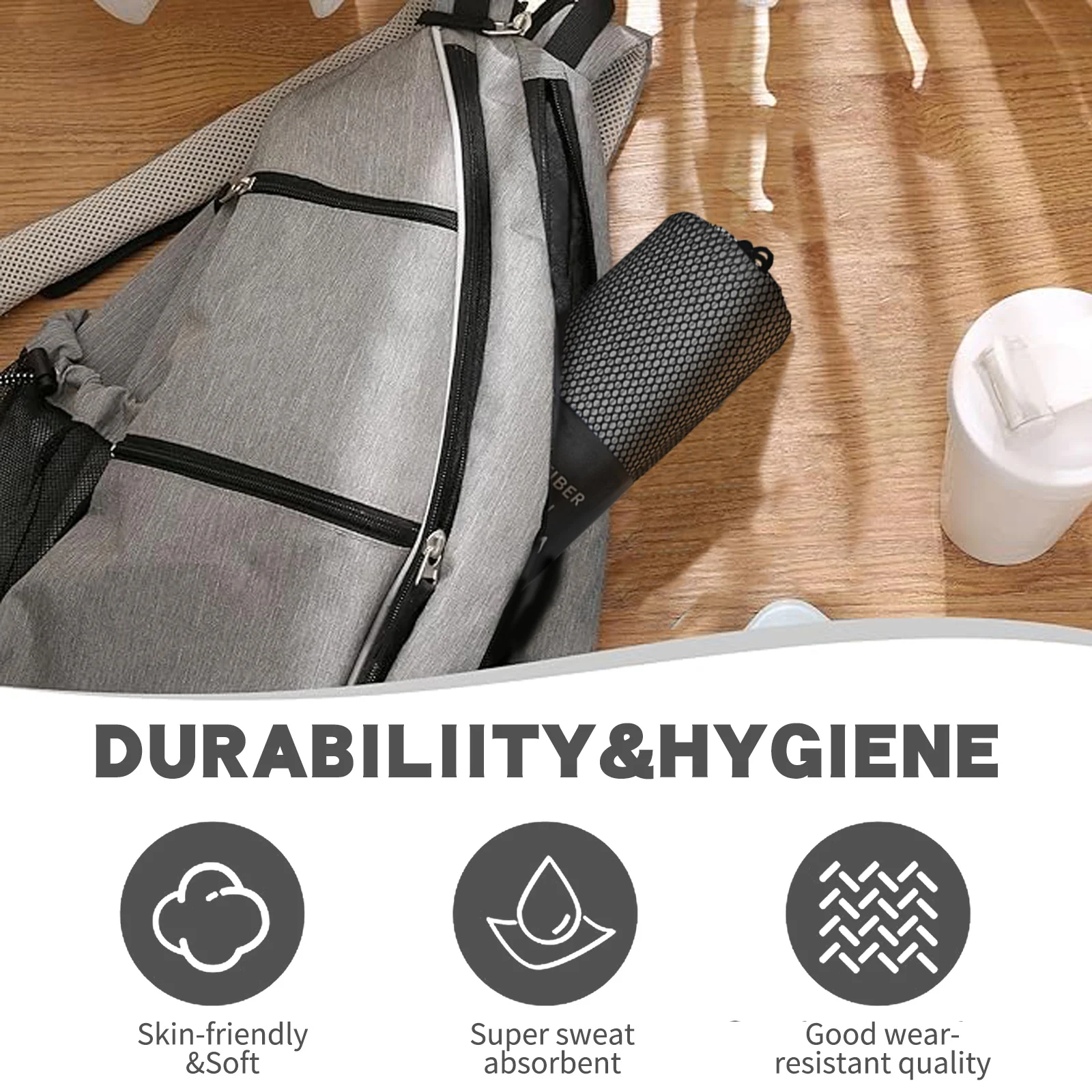 منشفة يوجا ساخنة غير قابلة للانزلاق من Mutao مع حقيبة، 24 بوصة × 72 بوصة من السيليكون المقاوم للانزلاق فائق الامتصاص وسريع الجفاف من الألياف الدقيقة الناعمة المحمولة