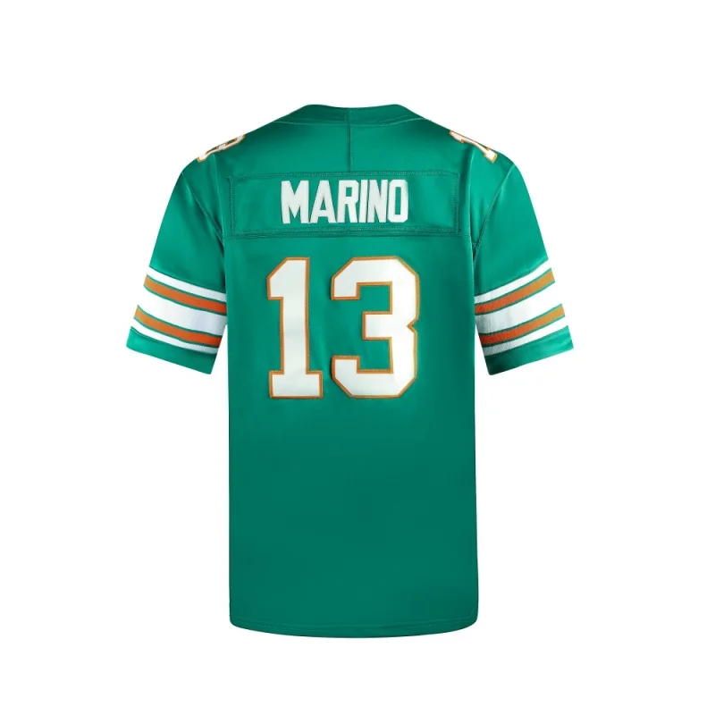 Whosale American Football jersey V-neck T-shirt Training Rugby jersey Short Sleeve Top Miami Dolphins Jersey Dan Marino Mitchell