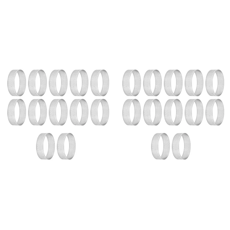 

A84E-24Pcs 7Cm Circular Tart Rings Perforation Stainless Steel Fruit Pie Quiches Cake Mousse Mold Kitchen Baking Mould Tool