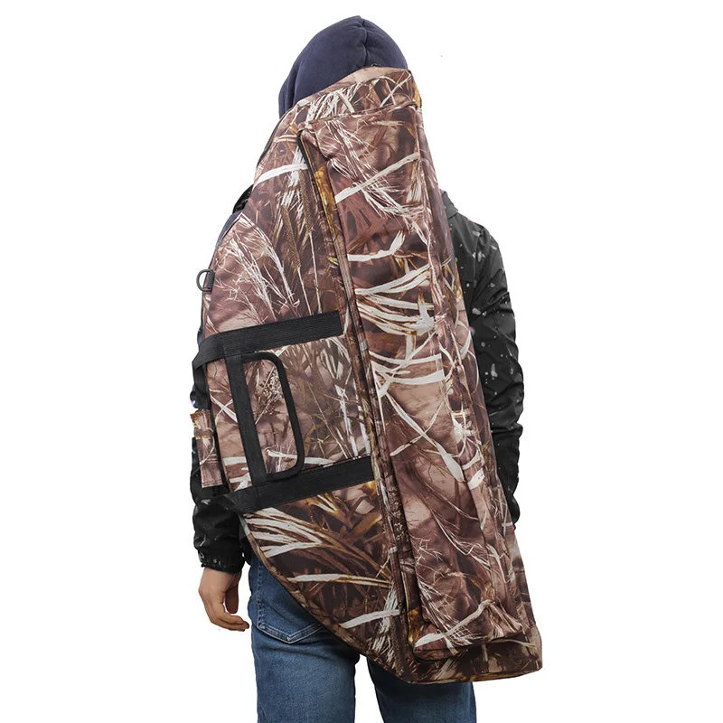 Camouflage Compound Bow Case with Reinforced Stitching Padded Grip and Shoulder Strap for Secure Carrying of Equipment