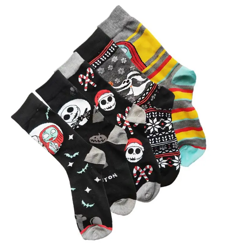 The Nightmare Before Christmas Jack Skellington Sally Cosplay Sock Adult Unisex Costume Accessories Halloween Movies Props