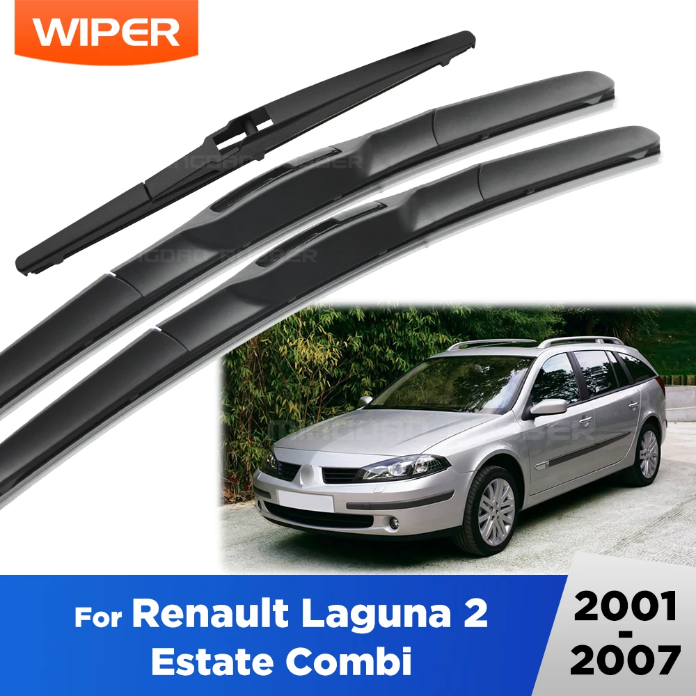 

For Renault Laguna 2 Estate Combi 2001-2007 2002 Wiper Front&Rear Wiper Blades Windshield Windscreen Window Brushes 24"+20"+14"