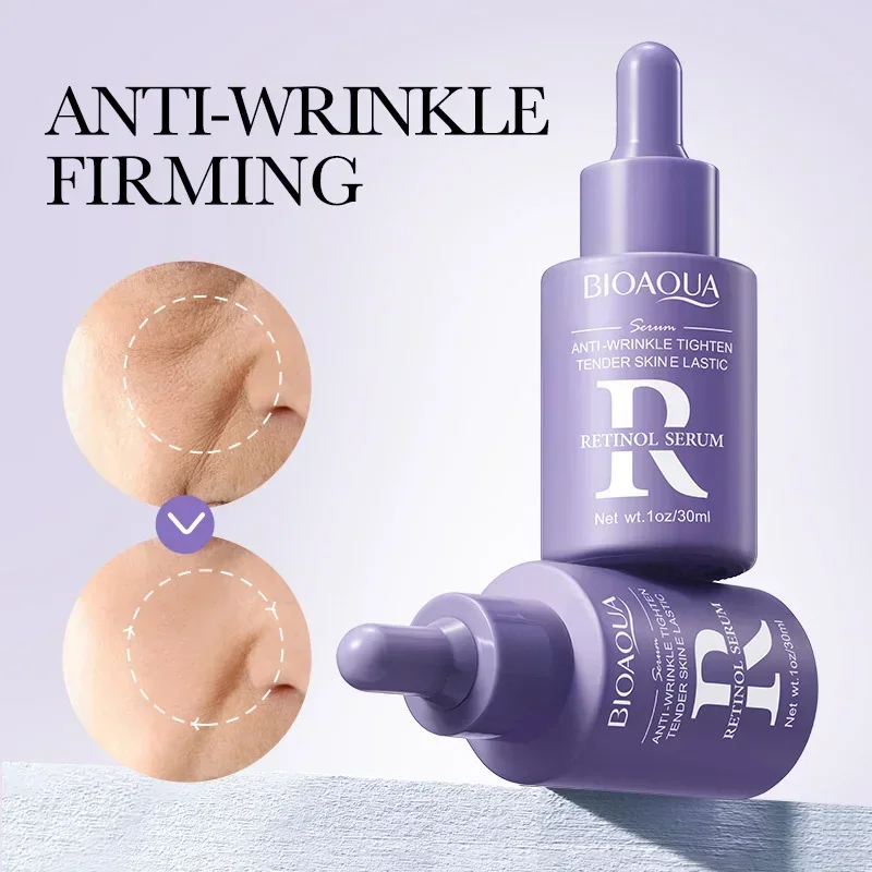 BIOAQUA Retinol Vitamin C Hyaluronic Essence Liquid Set Anti-aging Firming Brightening Skin Moisturizing Nourishing Face Serum