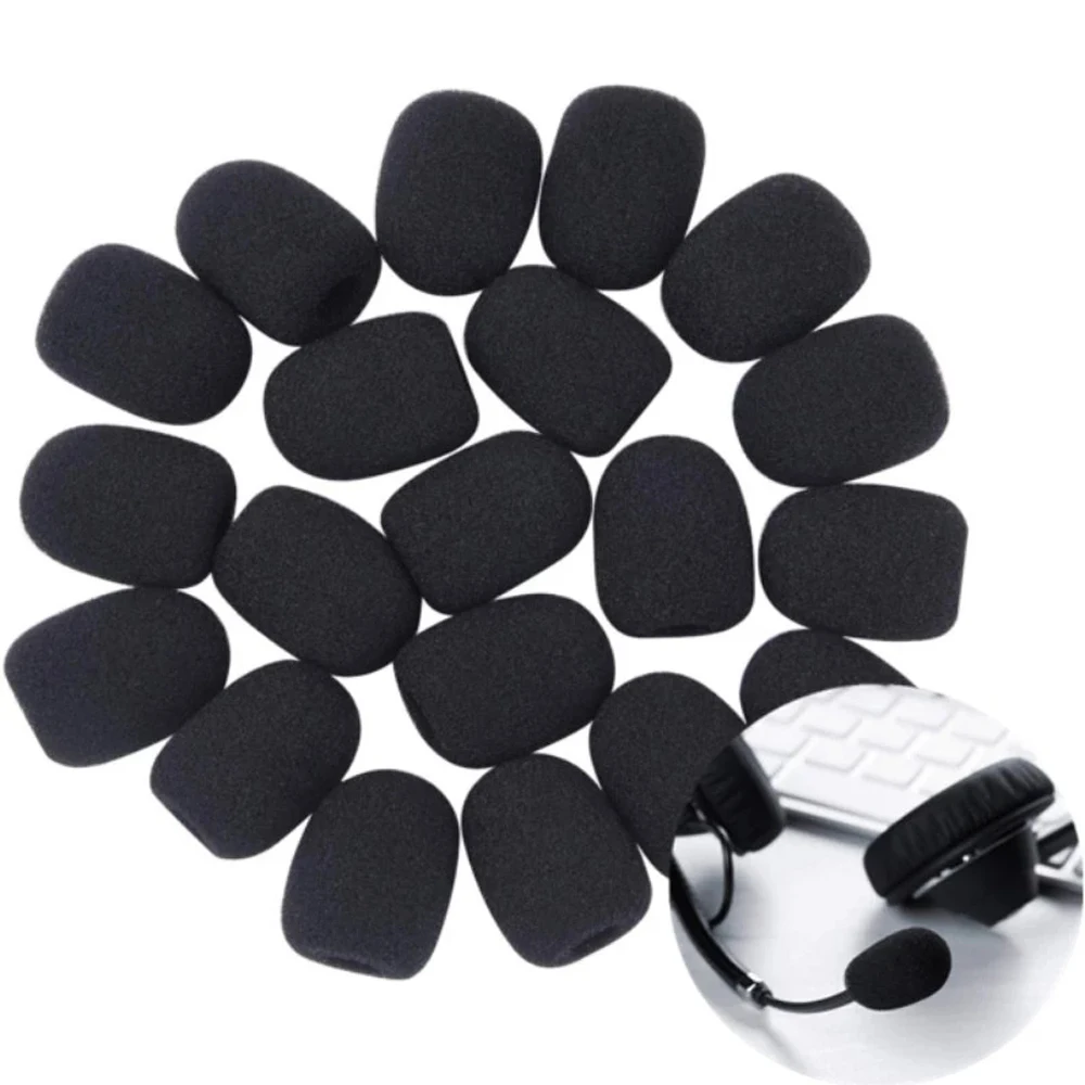 Telephone Meeting Mic Sponge Covers Headset Sleeve Mic Protector Microphone Mic Cover Headset Foam Covers Microphone Windshield