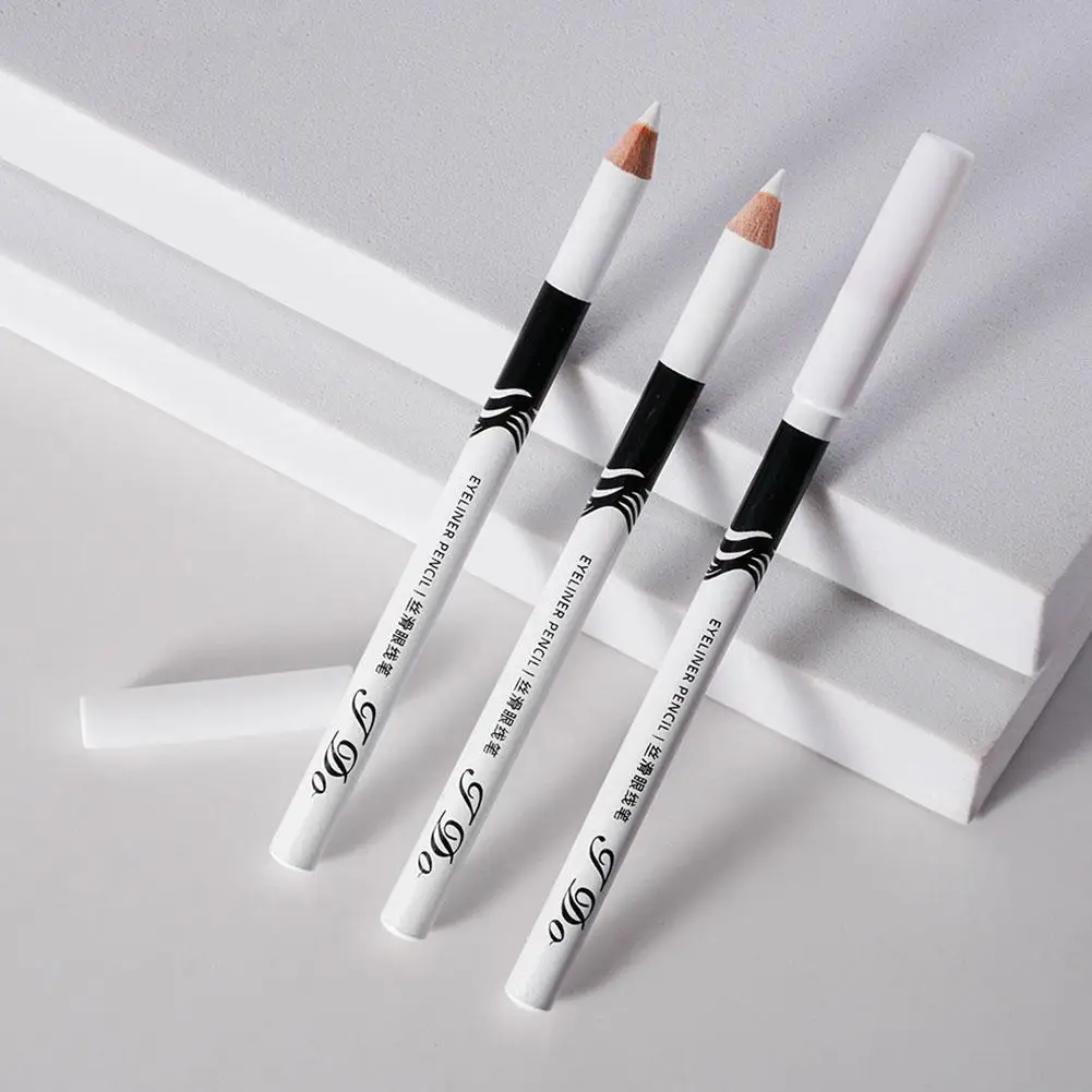 1 buah Eyeliner putih rias tahan lama halus mudah dipakai Liner pensil tahan air mata rias pencerah mata Fashion H6A0