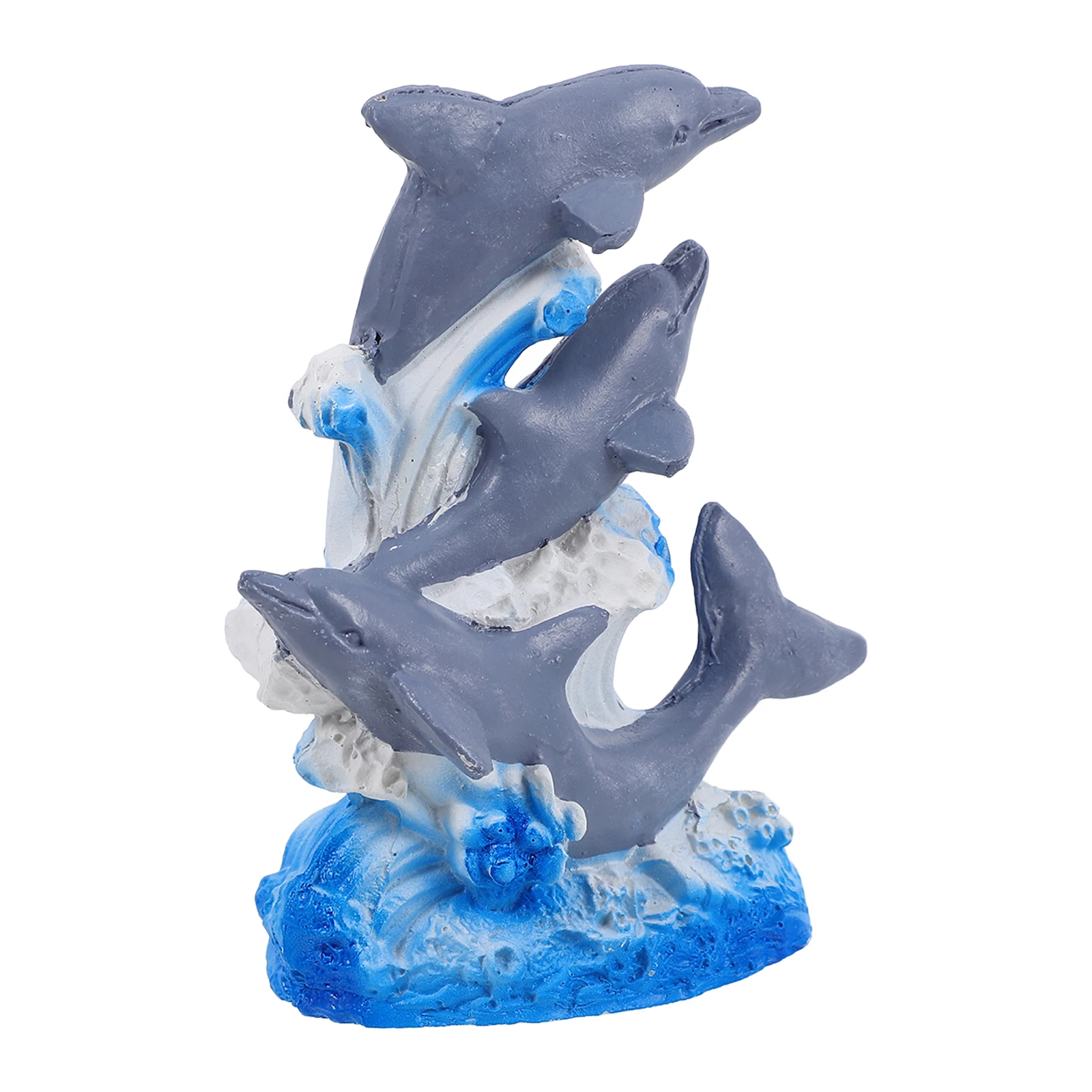 

3 Pieces Marine Animal naments Resin Dolphin Statue Decorative Sea Sculpture Tabletop Crafts Non Fading Pet Supplies Artistic