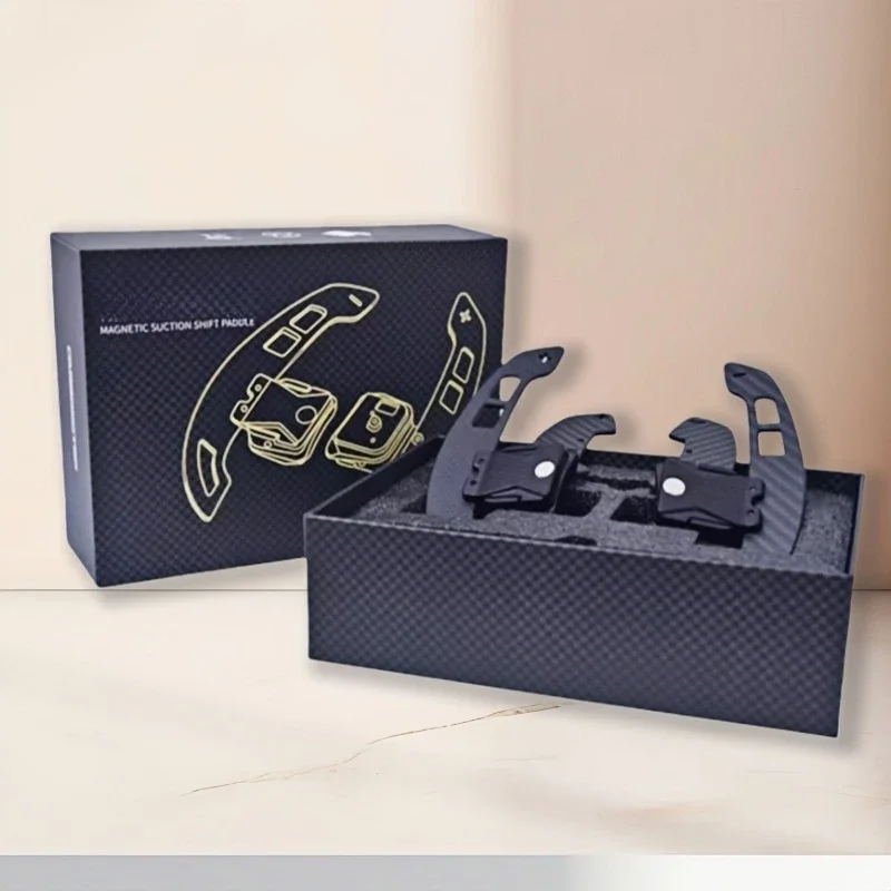 High qualityModified for   A4 A5 A7 A6L Q3 Q5 S3 S4 S5 RS3 RS4 RS5 RS6 RS7 Carbon Fiber Magnetic Replaceable Paddles Car Acce