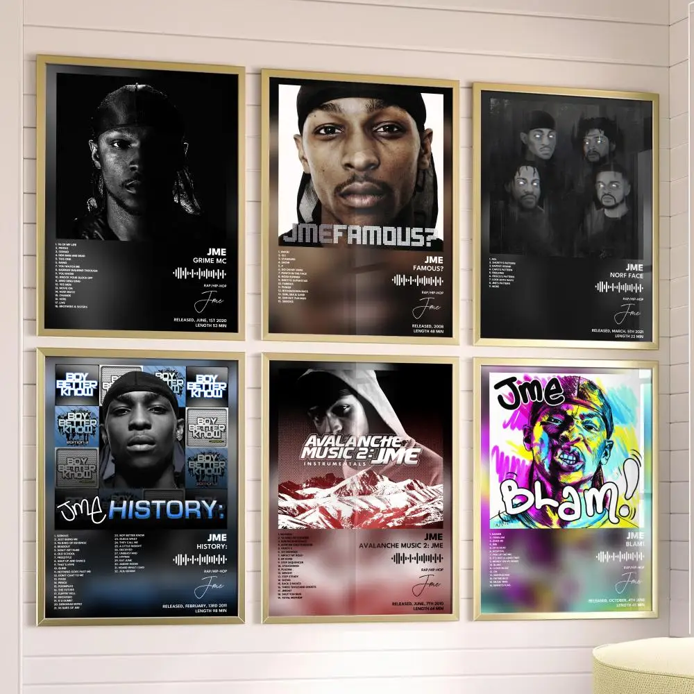 Pôster com capa de álbum de música para quarto, pintura em tela, arte impressa, decoração de parede para casa, presente, Jme