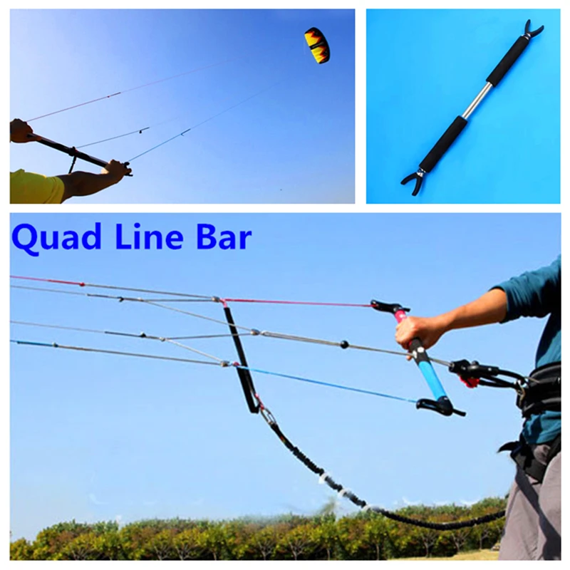 

free shipping power kite control bar quad line stunt kite accessories kitesurf three line surfing windsurfing professional wind