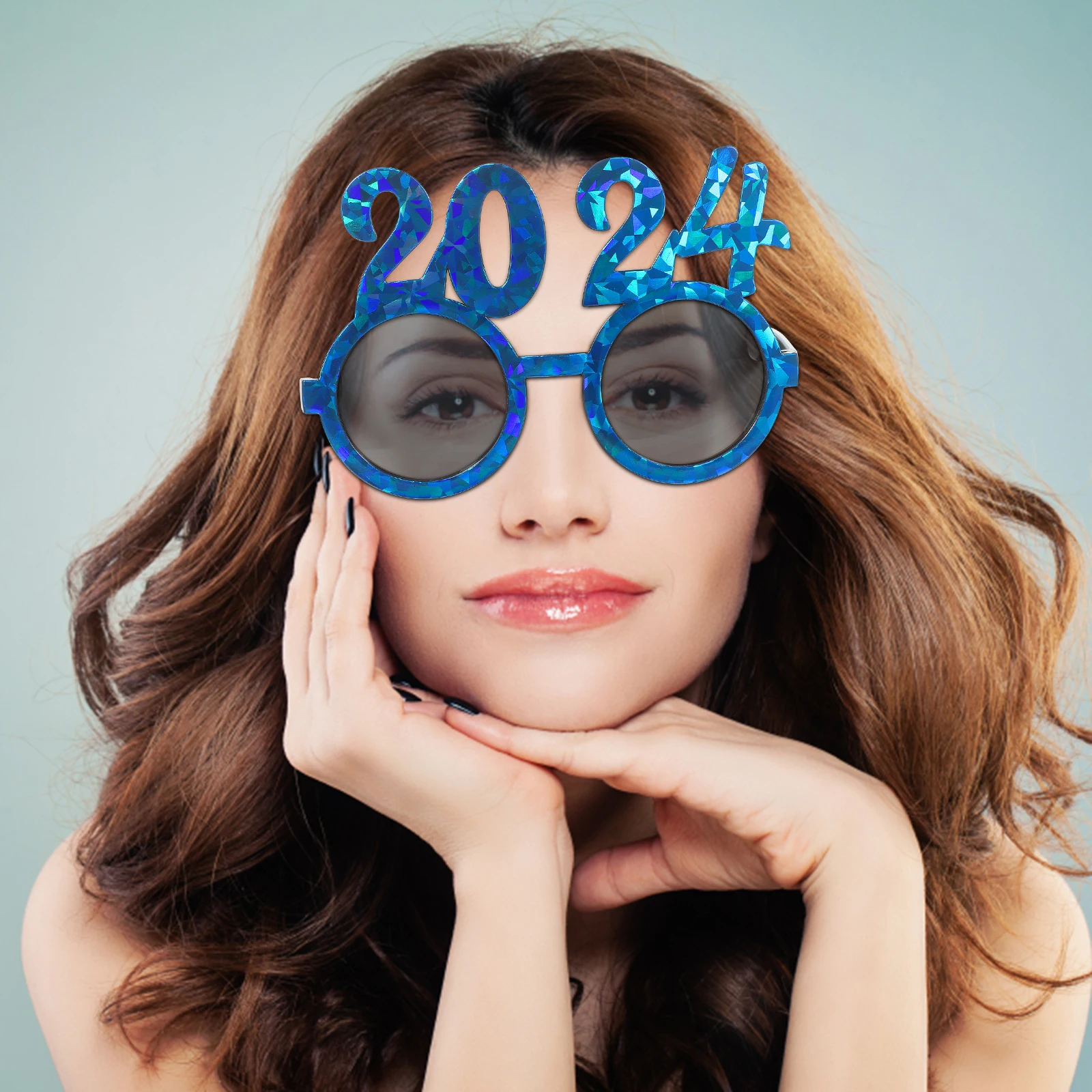 

Glasses New Year's Eve Years Sunglasses Clothing Decoration Blue Accessories