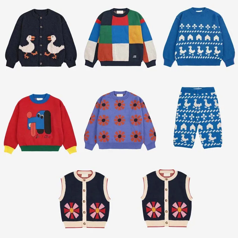 

PER-SALE 2025 Autumn Winter BC Boys Girls Cute Sweaters Print Boys Pants Kids Sweaters Baby Girls Pants Kids Boutique Clothes