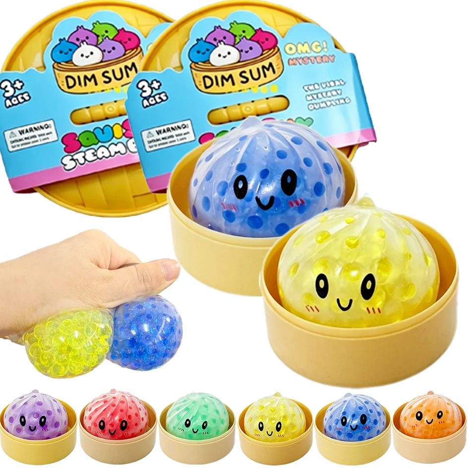 Squishies Dumpling Bun Toy, Slowly Rising Sparkling Dumpling Pressure Ball, Relieve Stress Restlessness Toy