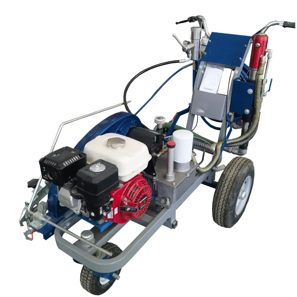 Traffic line painting, cycling, reasonable price, hand push engine paint stripper, road marking machine
