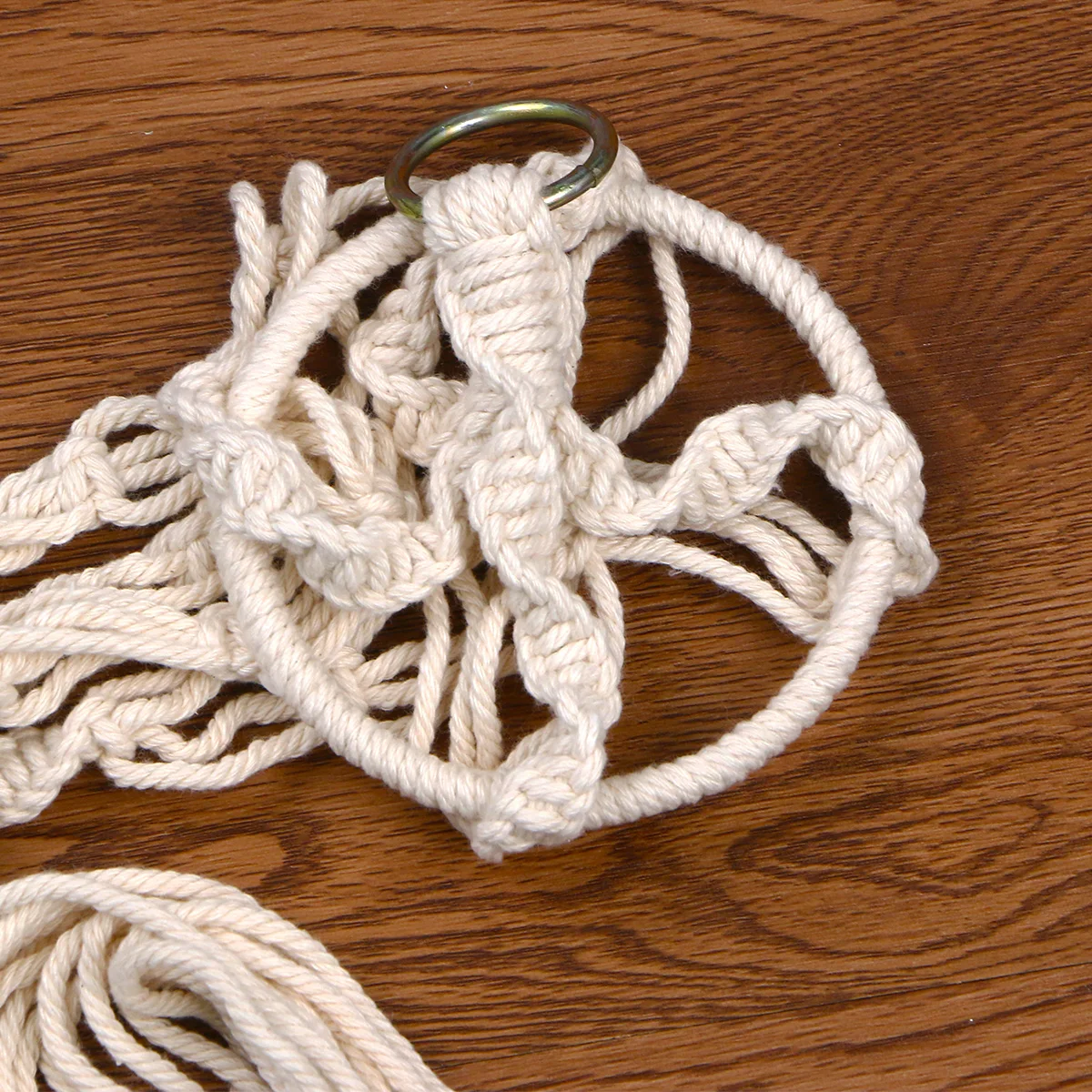 Creative Cotton Rope Hanging Basket Net Decor Handmade Wall-Mounted Space-Saving Indoor Outdoor Flowerpot String Bag Durable