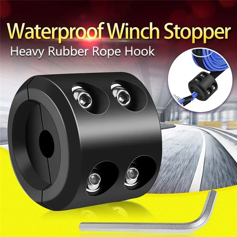 

Superior-Auto Modified Winch Stopper ATV UTV Line Plug For Off-Road Vehicles Rubber + Metal