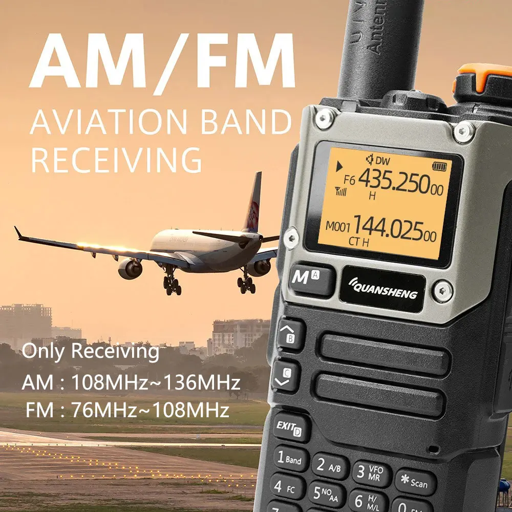 Quansheng UV K5 (8) Walkie Talkie Am Fm Stazione di commutazione radio bidirezionale Ham Set wireless Ricevitore a lungo raggio Quansheng UV-K6