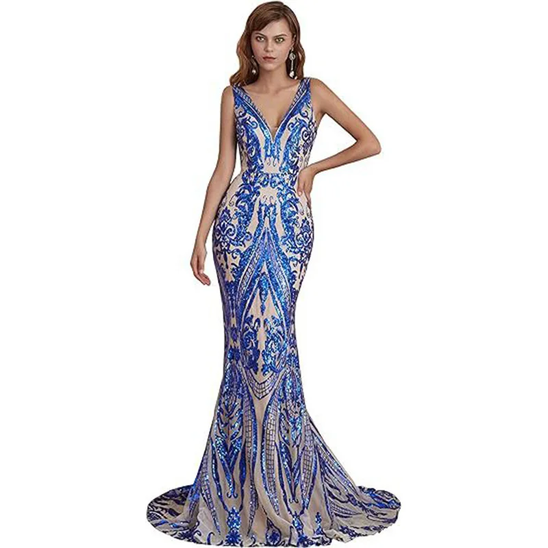 Sexy moderne dentelle sirène robe de soirée col en V sans manches Appliques balayage train robe de bal robe d'invité de mariage 2025 gratuit personnalisé