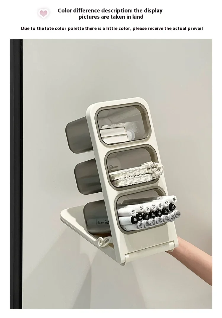 Großer Schräg-Stifthalter Schreibtisch-Organizer Stift-Aufbewahrungsbox Ständer für Schule, Büro, Schreibwaren & Make-up-Pinsel-Aufbewahrung – Detail 13