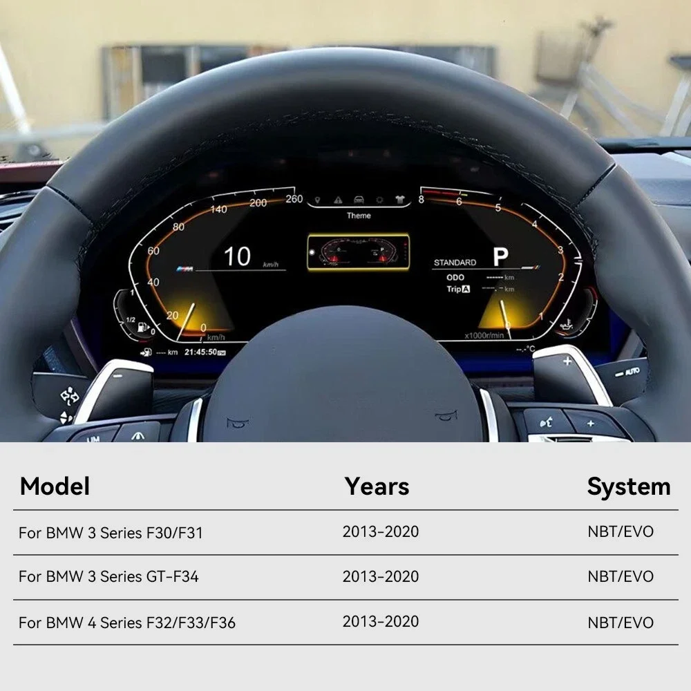 

12.3" Linux LCD Dashboard Screen For BMW 3 Series F30 F31 2013-2020 Speedometer Car Instrument Digital Instrument Cluster