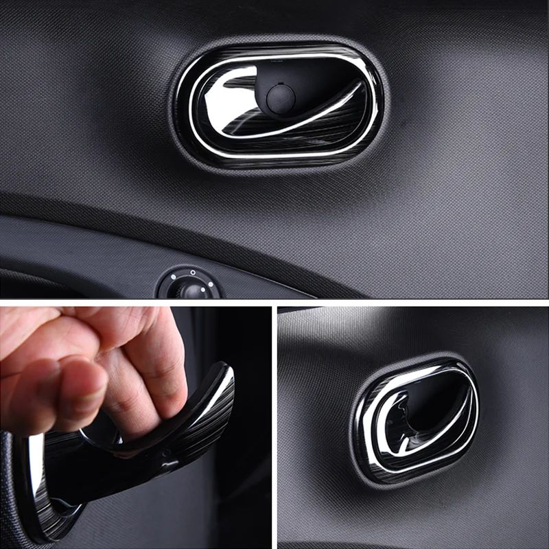 자동차 내부 문짝 핸들 볼 장식 프레임, 스마트 453 Fortwo Forfour 인테리어 스트립 수정 액세서리
