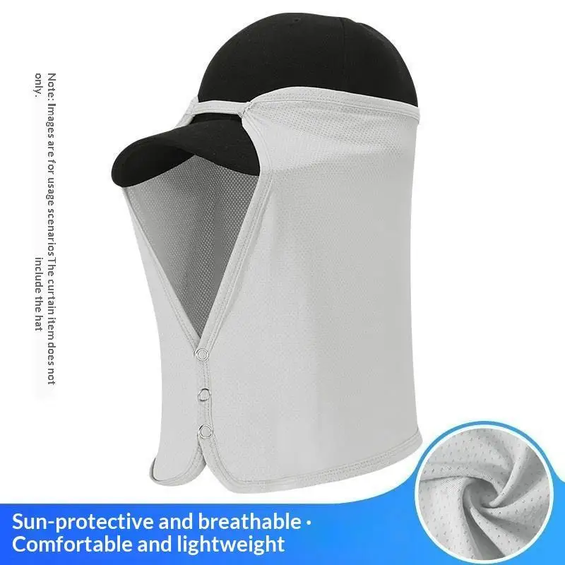 Atmungsaktiver UV-Schutz-Sonnenhut mit abnehmbarem Gesichts- und Nackenschutz für Outdoor-Aktivitäten wie Wandern und Angeln im Sommer. – Detail 10