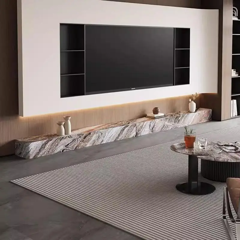 

Minimalist Aesthetic Tv Stands Wood Nordic Floor Speaker Dressers Tv Table Luxury Designer Living Room Muebles Italian Furniture