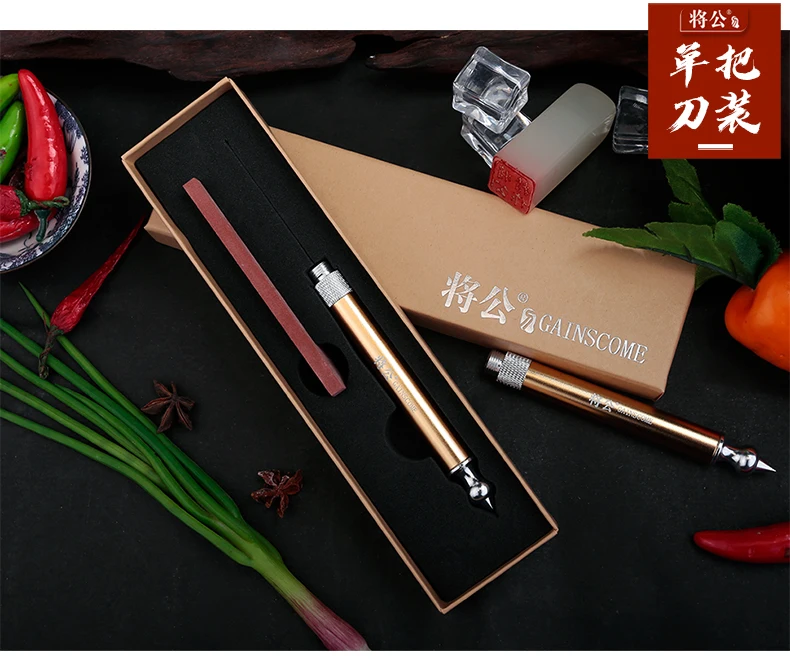 Thai style stainless steel anti slip folding portable kitchen carving hotel chef fruit platter carving main knife